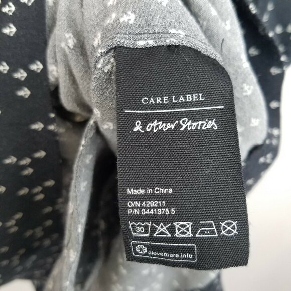 & Other Stories Women's Size 6 Dress Black 3/4 Sleeve Anchors Stockholm Atelier - Picture 9 of 9